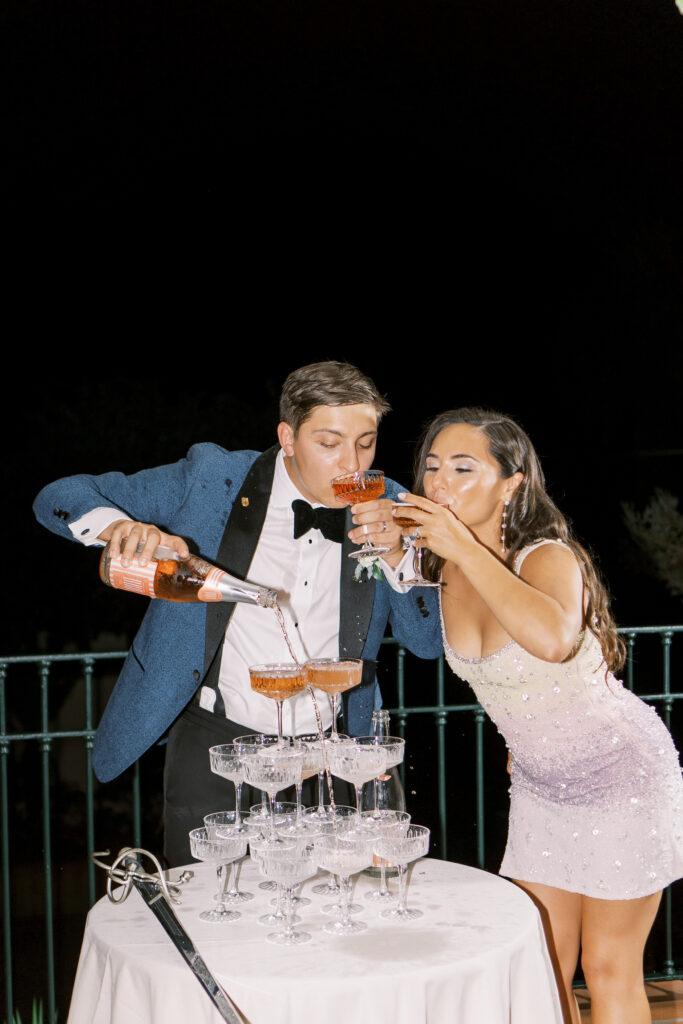 married couple sharing a drink