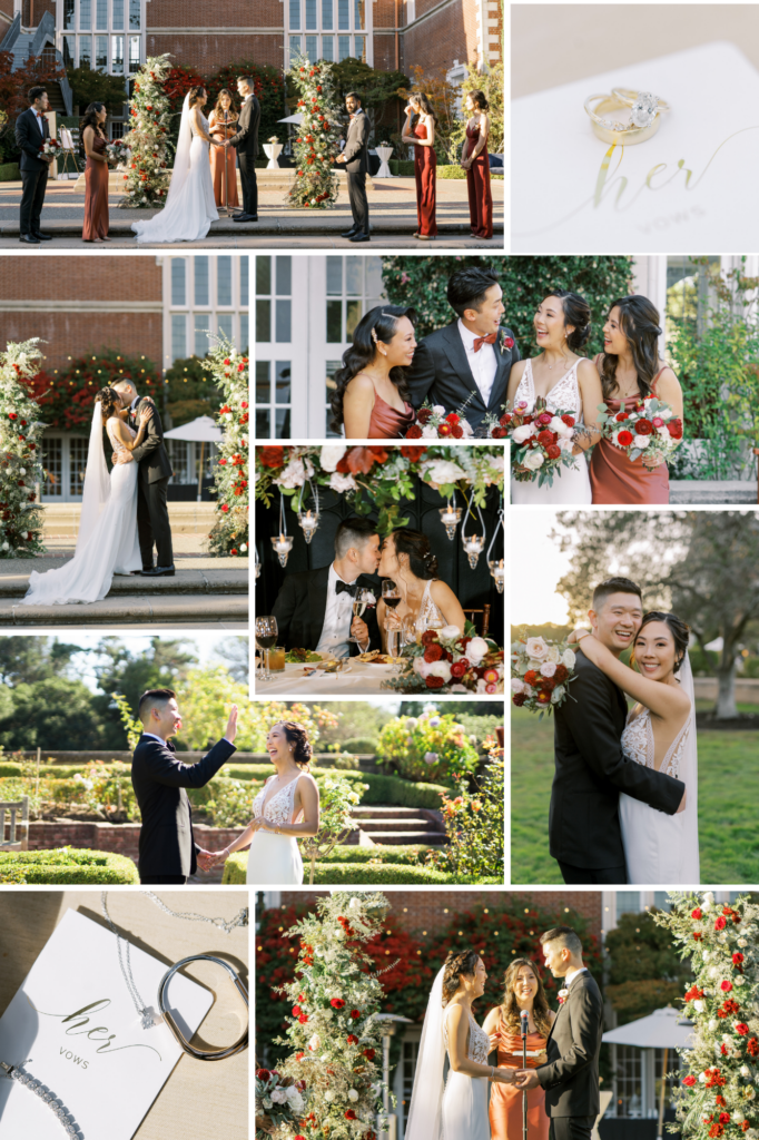 pinterest grid of a kohl mansion wedding