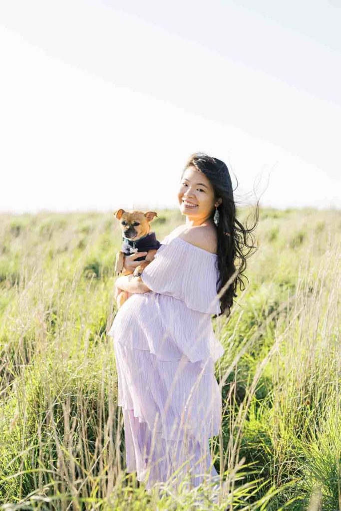 maternity photos with dog