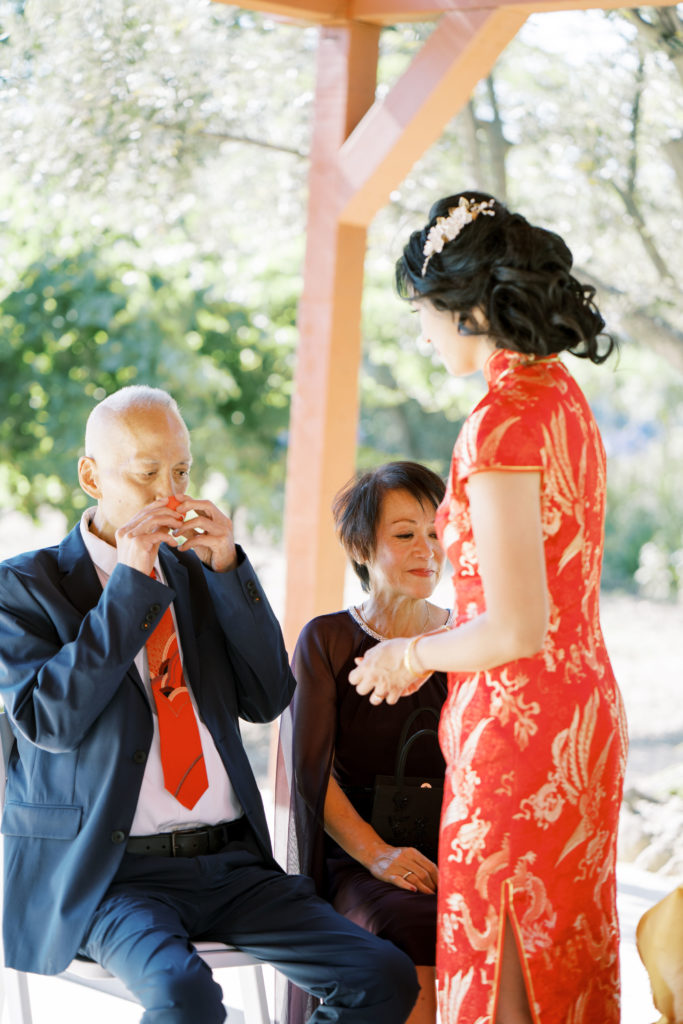chinese tea ceremony with parents