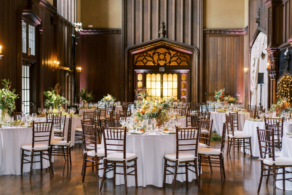 Wedding reception venue details and decors