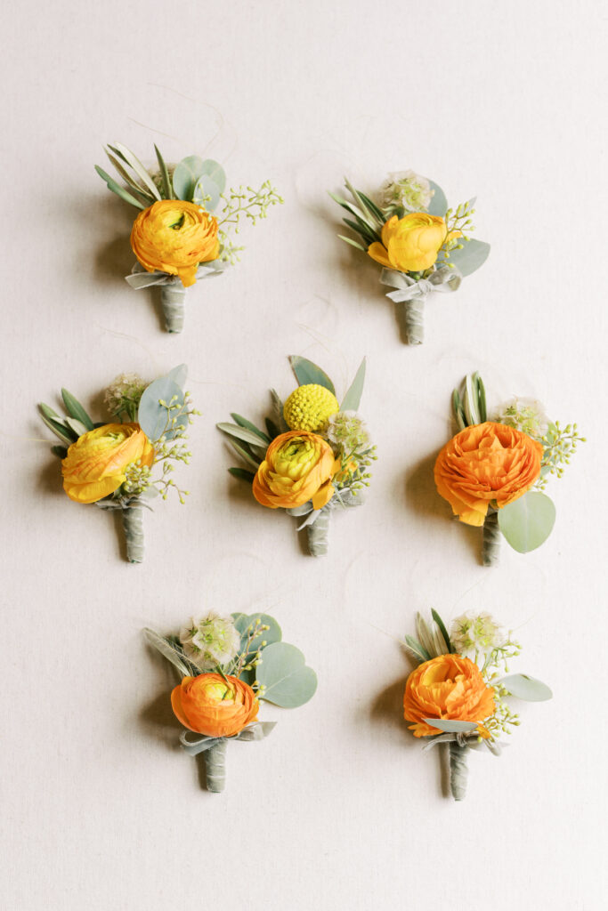 Floral bouquet displayed in a flatlay photo