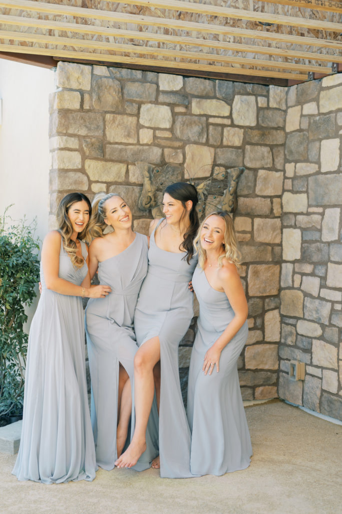 bridesmaids in bridesmaids dresses
