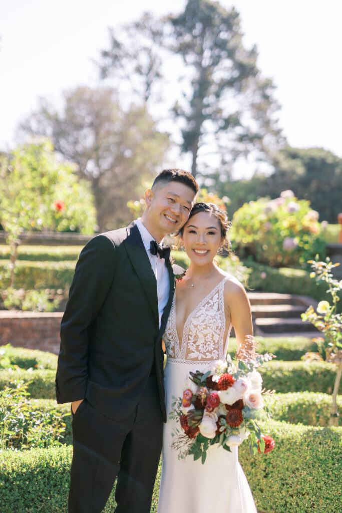 bride and groom portrait