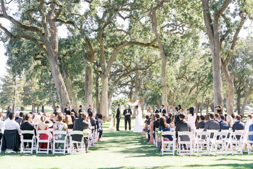 full view of the wedding ceremony