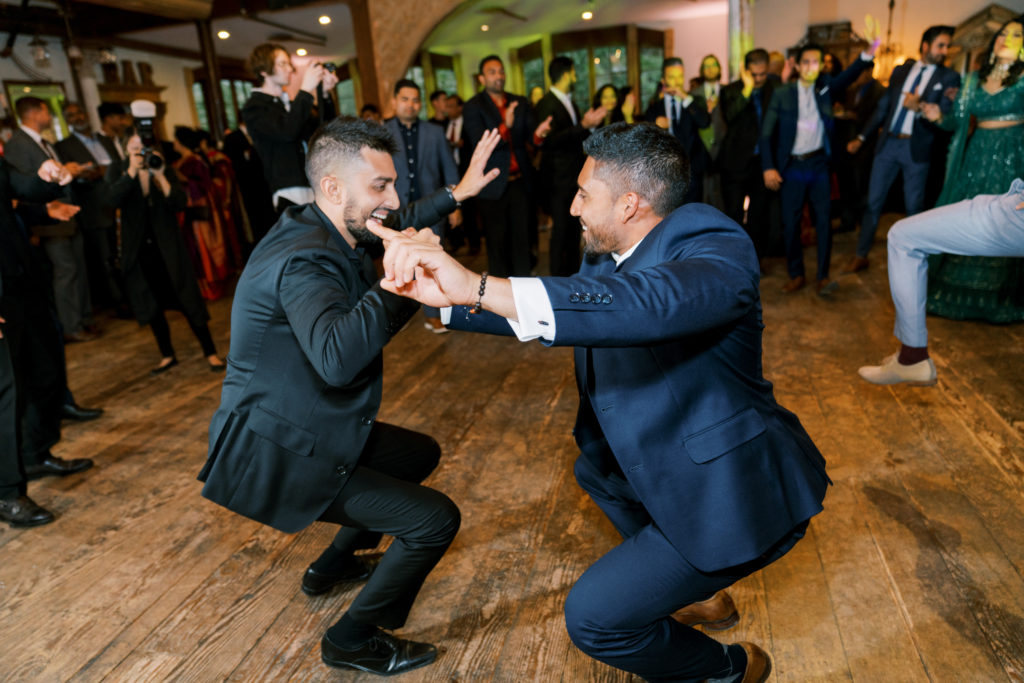 Two men dancing