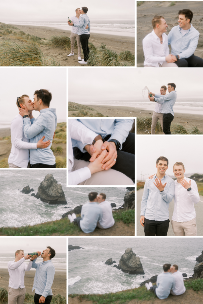 pinterest grid of an ocean beach proposal