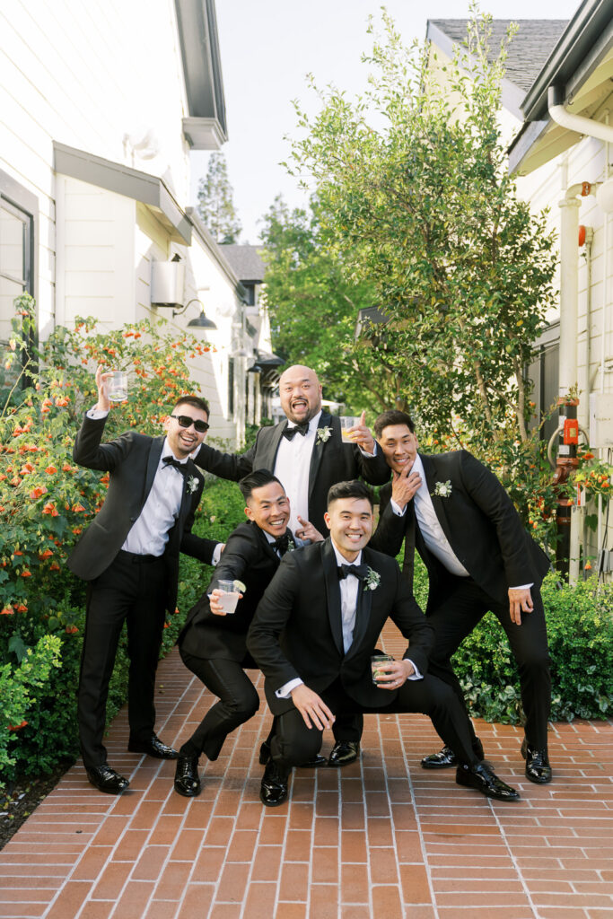 silly groomsmen portrait