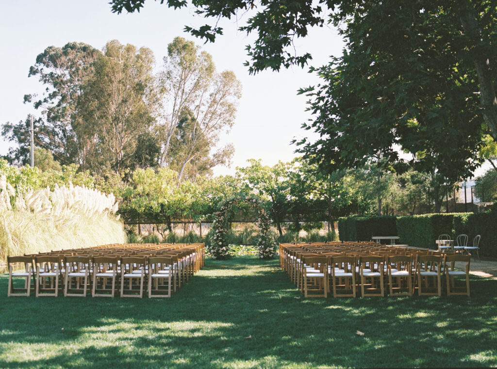 outdoor wedding venue at the cornerstone gardens