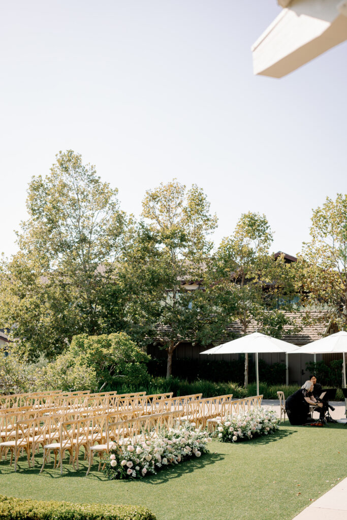wedding ceremony setup