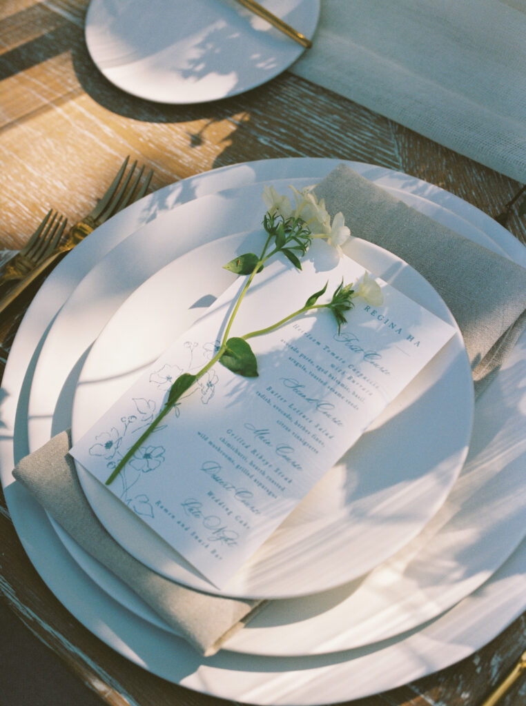 wedding place setting