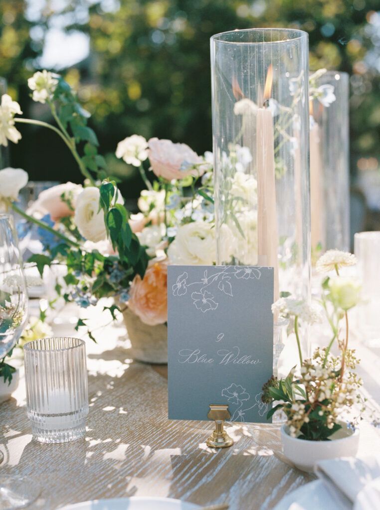 wedding reception table details