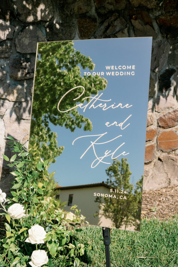 ceremony welcome sign